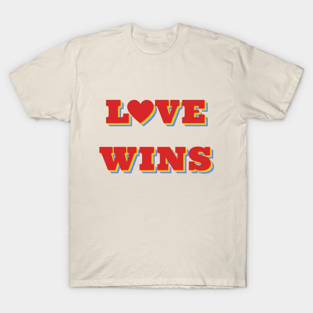 Love Wins | LGBTQ+ Rainbow Pride T-Shirt by Auraya Studio